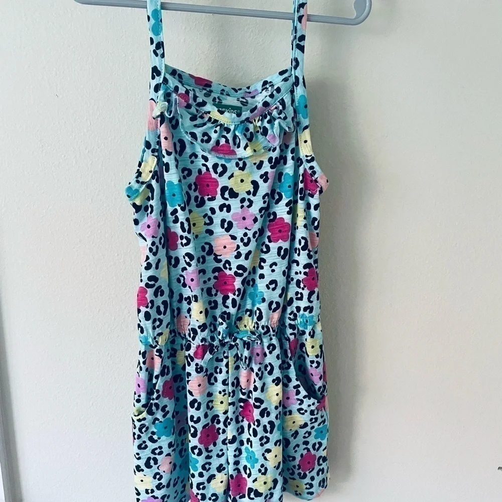 Garanimals Girls Romper Leopard Flowers Graphics Excellent Condition Size 7